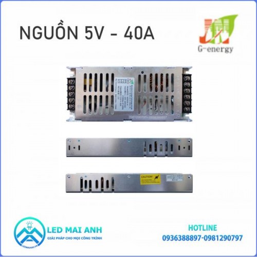 NGUỒN 5V 40A GE MỎNG